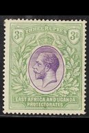 EAST AFRICA AND UGANDA 1921 3r Violet And Green, Wmk Script, SG 73, Fine Mint, Heavyish Hinge. For More Images, Please V - Vide