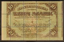 1920 COMPLETE BANKNOTE 20k+30k Red & Brown Red Cross Printed On Back Of Green & Brown Western Army Note (Michel 51z, SG  - Letland