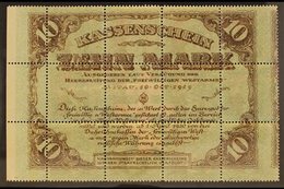 1920 COMPLETE BANKNOTE 20k+30k Red & Brown Red Cross Printed On Back Of Green & Brown Western Army Note (Michel 51z, SG  - Latvia