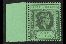1942 1s Black And Grey / Emerald, SG 110bb, Very Fine Mint  For More Images, Please Visit Http://www.sandafayre.com/item - Leeward  Islands