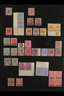 1880-1948 MINT COLLECTION WITH MULTIPLES. A Useful Mint Collection Presented On Stock Pages With Controls, Multiples, Su - Straits Settlements