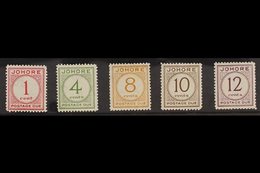 JOHORE POSTAGE DUE 1938 Complete Set, SG D1/5, Very Fine Never Hinged Mint. (5 Stamps) For More Images, Please Visit Htt - Autres & Non Classés