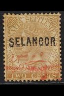SELANGOR 1881 2c Brown, Wmk CA, SG 13, "Narrow Letters", Used Showing Some Doubling. For More Images, Please Visit Http: - Otros & Sin Clasificación