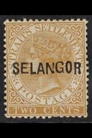 SELANGOR 1881 2c Brown, Wmk CA, SG 10, "E And ANG Wide", Fine Unused. Scarce Stamp. For More Images, Please Visit Http:/ - Altri & Non Classificati