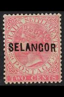 SELANGOR 1883 2c Pale Rose, SG 22 "N Wide", Very Fine Mint. For More Images, Please Visit Http://www.sandafayre.com/item - Other & Unclassified