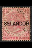 SELANGOR 1883 2c Pale Rose, SG 23, "Wide Letters", Fine Used. For More Images, Please Visit Http://www.sandafayre.com/it - Other & Unclassified