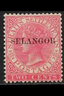 SELANGOR 1885 2c Bright Rose, SG 42, Very Fine Mint. For More Images, Please Visit Http://www.sandafayre.com/itemdetails - Other & Unclassified