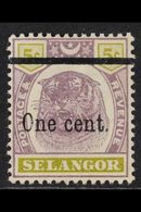 SELANGOR 1900 1c On 5c Dull Purple And Olive-yellow, SG 66a, Very Fine Mint. For More Images, Please Visit Http://www.sa - Altri & Non Classificati