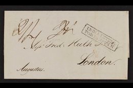 1838 (October) Letter Written In French From Port Louis To Huth In London, Endorsed "AUGUSTUS", And Showing A Red Double - Mauricio (...-1967)
