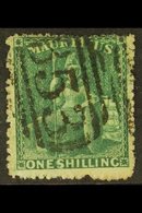 1862 1s Deep Green, Britannia, Intermediate Perf.14 To 16, SG 55, Fine Used. For More Images, Please Visit Http://www.sa - Maurice (...-1967)