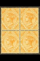 1883 50c Orange, Wmk CA, SG 111, Superb Mint Block Of 4 (2 Nhm). For More Images, Please Visit Http://www.sandafayre.com - Maurice (...-1967)