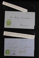 1858-1865 COVERS COLLECTION All With 1856 Or 1861 Stamps. Note Several Covers Bearing 1856 2r Greens With Various Distri - Mexico