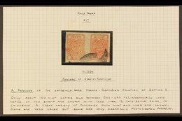1917-30 ½a Orange-vermilion Tete-beche Pair USED FORGERY, As SG 35a, Apparently Less Than Twelve Genuine Tete-beche Pair - Népal