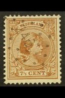 1891-94 7½c Brown Queen (SG 149a, NVPH 36), Fine Used With Scarce "246" (BORCULO) Numeral Cancel, Fresh & Rare. For More - Andere & Zonder Classificatie