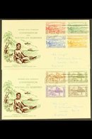 FRENCH 1957 Definitive Set, SG F96/106, Across Four Neat Illustrated First Day Covers, With Port Vila Machine Cancels, H - Andere & Zonder Classificatie