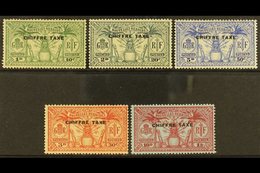 FRENCH INSCRIPTIONS POSTAGE DUES 1925 Overprint Set Complete, SG FD 53/7, Very Fine Mint. (5 Stamps) For More Images, Pl - Autres & Non Classés