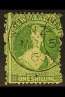 1864 1s Deep Green, Perf 12½, Wmk Large Star, SG 123, Very Fine Used With Neat Upright Wellington Cds Cancel. For More I - Andere & Zonder Classificatie