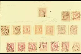 1873-92 NEWSPAPER STAMPS A Mint And Used Group On A Part Of An Album Pages, Includes 1873 ½d , No Wmk, Perf 10, Used, 18 - Otros & Sin Clasificación