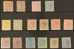 1874-1900 MINT "SIDEFACE" SELECTION. An ALL DIFFERENT Mint (with Gum) Selection Presented On A Stock Card That Includes  - Otros & Sin Clasificación