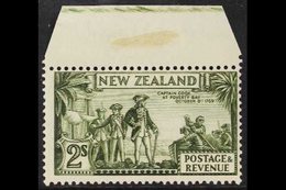 1936-42 2s Olive-green, Perf 13½ X 14, With "CAPTAIN COQK" Variety, SG 589ca, Never Hinged Mint, Hinged On Selvedge Only - Otros & Sin Clasificación