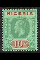 1914-29 10s Green & Red On Emerald (pale Olive Back), SG 11c, Fine Mint Part Og, Nice Centring, Very Fresh. For More Ima - Nigeria (...-1960)