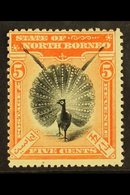 1897 5c Black And Orange Vermilion, Bird Of Paradise, SG 100, Very Fine Mint. For More Images, Please Visit Http://www.s - Borneo Del Nord (...-1963)