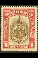 1939 $1 Brown & Carmine, SG 315, Never Hinged Mint For More Images, Please Visit Http://www.sandafayre.com/itemdetails.a - North Borneo (...-1963)