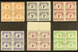 POSTAGE DUES 1963 Complete Set In BLOCKS OF FOUR, SG D5/10, Very Fine Used With Central, NDOLA C.d.s. Postmarks. For Mor - Rhodesia Del Nord (...-1963)