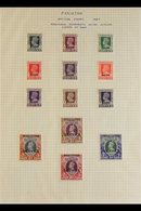 OFFICIALS 1947-51 KGVI FINE MINT Range Of Complete Sets, Incl. 1947, 1948-54, 1949 & 1951 Sets With Additional  10r Mage - Pakistan