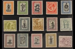 1932 Pictorial Definitives Set To 10s, SG 130/44, Fine Lightly Hinged Mint. (15 Stamps) For More Images, Please Visit Ht - Papoea-Nieuw-Guinea