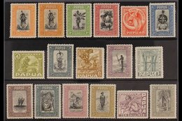 1932-40 Complete Pictorial Definitive Set Including Both ½d Shades, SG 130/145, Mint With Lovely Fresh Colours. (17 Stam - Papua New Guinea