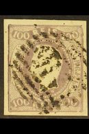 1866 100r Dull Purple, Imperf, Curved Label, SG 45, Very Fine Used. For More Images, Please Visit Http://www.sandafayre. - Altri & Non Classificati