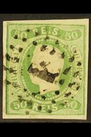 1866 50r Green, Imperf, Curved Label, SG 41, Very Fine Used. For More Images, Please Visit Http://www.sandafayre.com/ite - Other & Unclassified