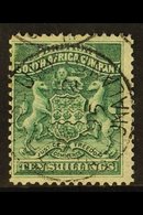 1892-93 10s Deep Green Arms, SG 9, Neat Salisbury/Mashonaland MR 12 1895 Cds. For More Images, Please Visit Http://www.s - Andere & Zonder Classificatie