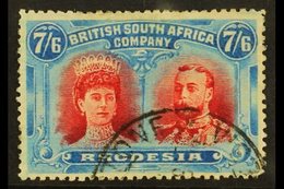 1910-13 7s 6d Carmine And Bright Blue, SG 162, Good Colours And Neat Part Livingstone Cds For More Images, Please Visit  - Otros & Sin Clasificación