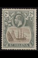 1922-37 2d Grey And Slate With "BROKEN MAINMAST", SG 100a, Very Fine Mint. For More Images, Please Visit Http://www.sand - Isola Di Sant'Elena