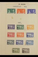 1937-49  COMPLETE KGVI COLLECTION A Complete Run From Coronation To New Colour Badge Of St Helena Set Presented On Album - Sainte-Hélène