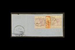 1883 An Attractive Cover Piece Bearing 1d Vermilion-red Vertical Bisect, SG 17a, And 1d 1d Lilac-mauve X2, Tied AO9 Canc - San Cristóbal Y Nieves - Anguilla (...-1980)