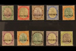 1903 Complete Set, Overprinted "SPECIMEN", SG 1/10s, Fine Mint. (10) For More Images, Please Visit Http://www.sandafayre - St.Kitts Und Nevis ( 1983-...)