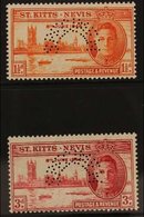 1946 Victory Set, Perf. "SPECIMEN", SG 78/79s, Fine Never Hinged Mint. (2) For More Images, Please Visit Http://www.sand - St.Kitts And Nevis ( 1983-...)