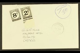 POSTAGE DUES 1975 (21 Nov) Cover Addressed Locally & Posted Without Stamps, Bearing 1952 8c & 1965 2c Postage Duess (SG  - St.Lucia (...-1978)
