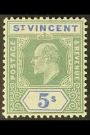 1902 5s Green & Blue, SG 84, Very Fine Mint For More Images, Please Visit Http://www.sandafayre.com/itemdetails.aspx?s=6 - St.Vincent (...-1979)