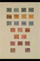 1877-90 USED COLLECTION With Shades & Postmark Interest Displayed On A Page, Includes 1877-90 Complete Set (SG 1/7, Sass - Andere & Zonder Classificatie