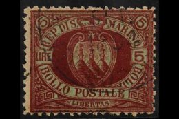 1892-9 5L Lake & Blue, SG 28, Sassone 22, Fine Used With C.d.s., Sassone Cat. 600 Euros. For More Images, Please Visit H - Andere & Zonder Classificatie
