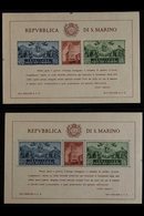 1938 Lincoln Both Mini-sheets And 1945 Palace Both Perf & Imperf Mini-sheets (Sassone Blocks 2/3 & 6/7, SG MS232a/b & MS - Altri & Non Classificati