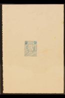 1918 IMPERF DIE PROOF For The "Double Heads" Design (SG 194/226, Michel 132/44) Printed In Pale Blue On Thick Ungummed P - Servië