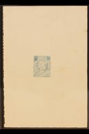 1918 IMPERF DIE PROOF For The "Double Heads" Design (SG 194/226, Michel 132/44) Printed In Pale Blue On Thick Ungummed P - Serbia