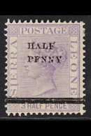 1893 ½d On 1½d Pale Violet, Variety "PFNNY", SG 39b, Very Fine Mint. For More Images, Please Visit Http://www.sandafayre - Sierra Leone (...-1960)