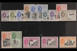 1956-61 Definitives Complete Set, SG 210/22, Including 3d Additional Listed Perf And 10s Additional Listed Shade, Never  - Sierra Leone (...-1960)