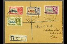 1935 Silver Jubilee Complete Set, SG 53/56. Fine Used On Reg Cover To England, Tied By REGISTERED LETTER OFFICE / TULAGI - Isole Salomone (...-1978)